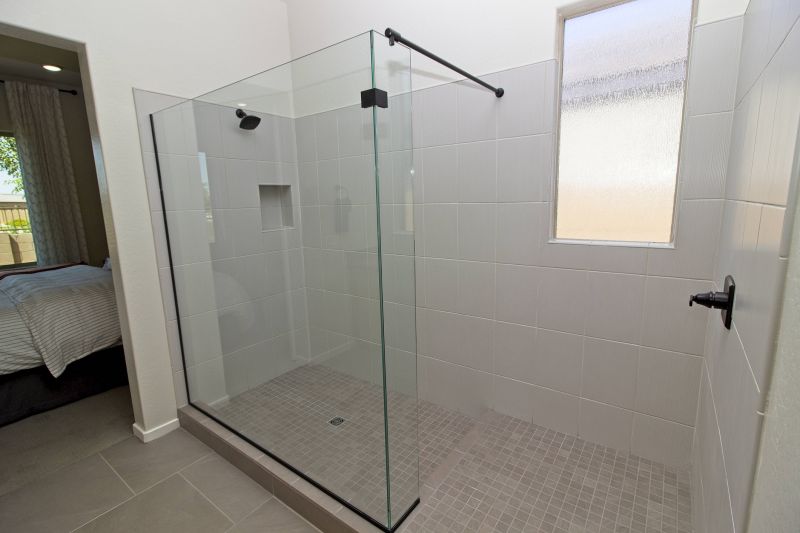Minimalist Shower with Floating Floor